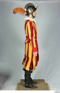  Photos Medieval Guard in cloth armor 4 Medieval clothing Medieval soldier a poses striped suit whole body 0007.jpg